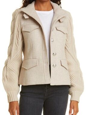 Veronica Beard Oatmeal Arshia Jacket/Sweater